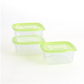 Ensemble de Boîtes à Lunch Quid Refresh 3 Pièces Vert Plastique