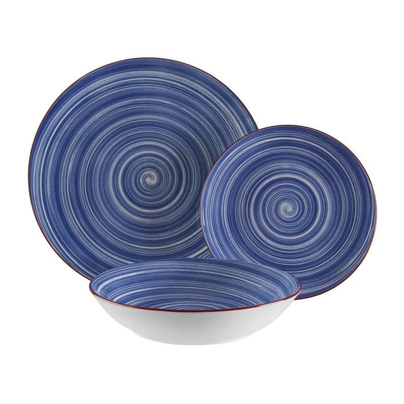 Assietes Versa Artesia 18 Pièces Bleu Porcelaine