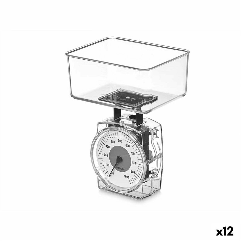 Balance de cuisine 1 kg Transparent 400 ml 11,5 x 6 x 8,7 cm (12 Unités)