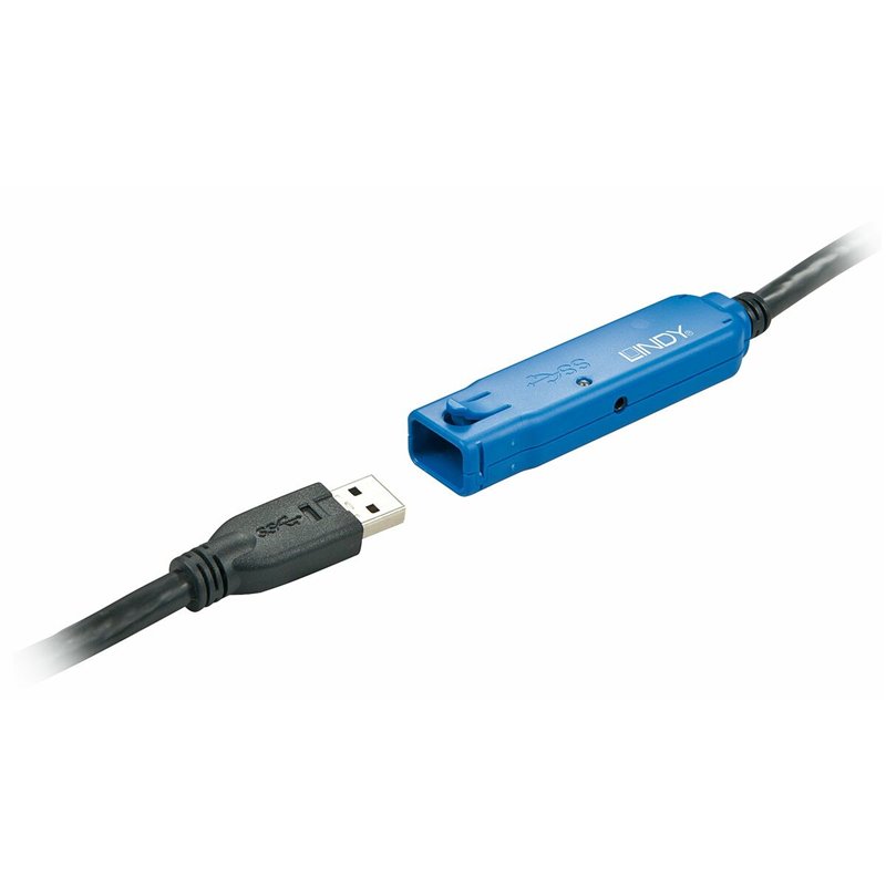Lindy 43157 câble USB 10 m USB 3.2 Gen 1 (3.1 Gen 1) USB A Noir
