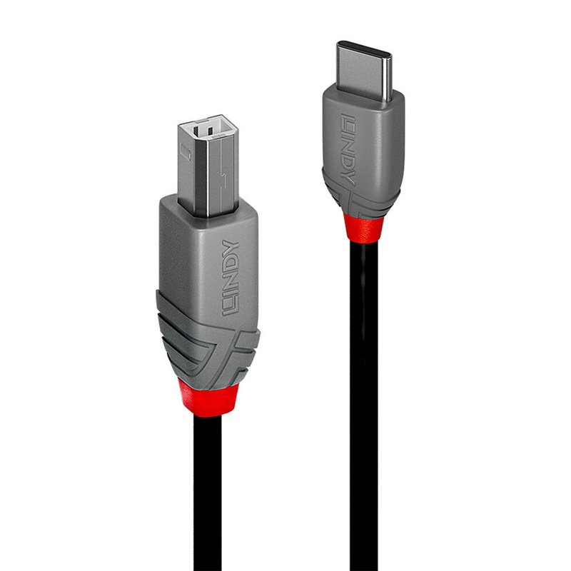 Lindy 36942 câble USB 2 m USB 2.0 USB C USB B Noir