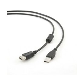 Câble Rallonge à USB GEMBIRD 3m USB 2.0 A M/FM Noir 3 m