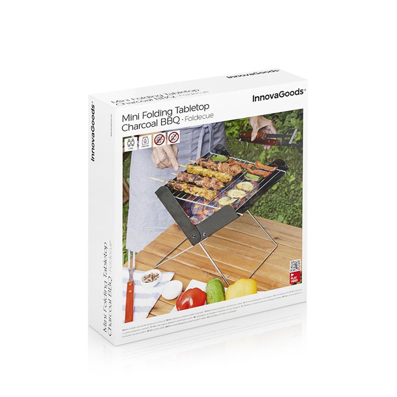 Image secondaire de Mini-Barbecue Pliable Portable pour Charbon Foldecue InnovaGoods