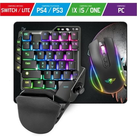 SPIRIT OF GAMER x XPERT G1100 - Adaptateur Clavier Souris Sans Fil Gamer +  Tapis, Compatible Switch, PS4/PS3, Xbox X/S/O