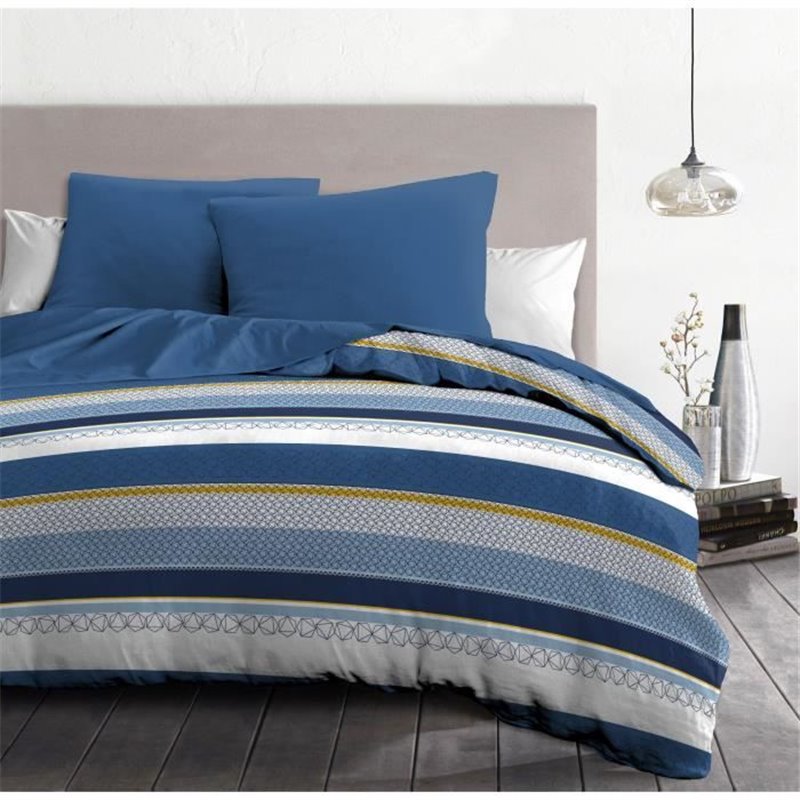 Image secondaire de Housse de Couette Home Linge Passion Stanis Bleu 220 x 240 cm