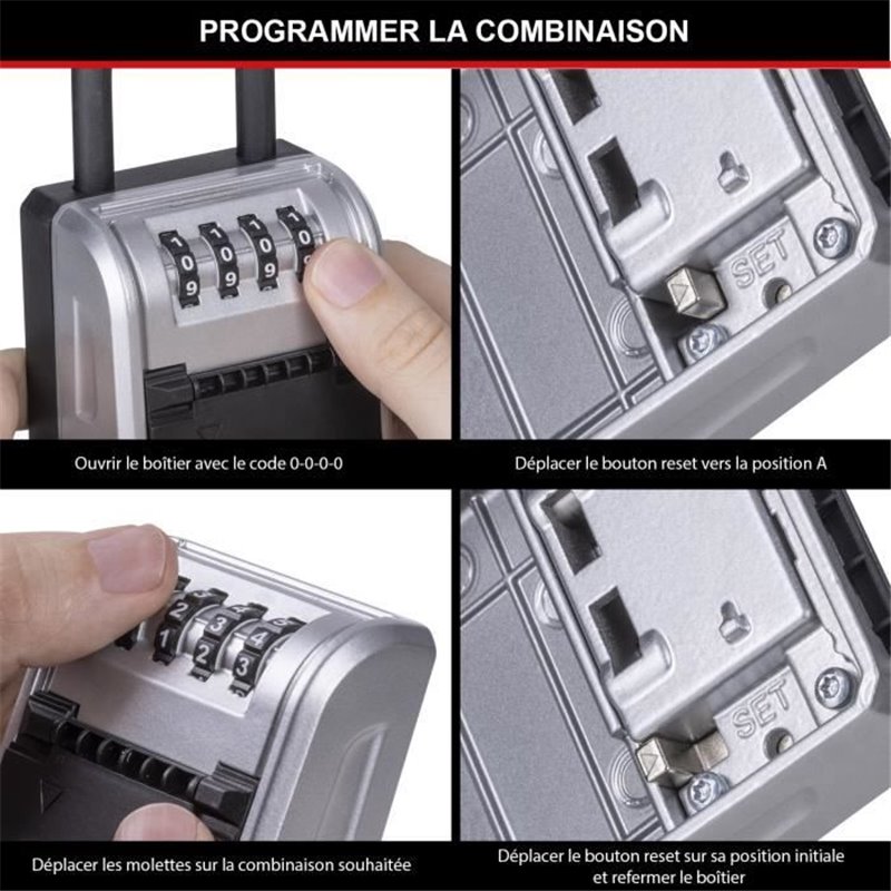 Image secondaire de Coffre-Fort pour Clés Master Lock A accrocher 19,6 x 7,6 x 5,6 cm Aluminium