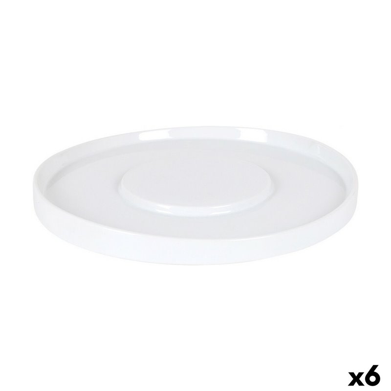 Assiette plate Inde Blanc (6 Unités)