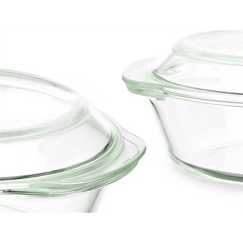 Image secondaire de Casseroles Lot Verre Borosilicaté Transparent 700 ml 1 L 1,5 L (4 Unités)