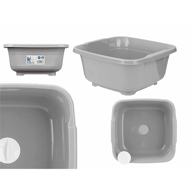 Image secondaire de Bassine Gris Plastique 11 L (12 Unités)