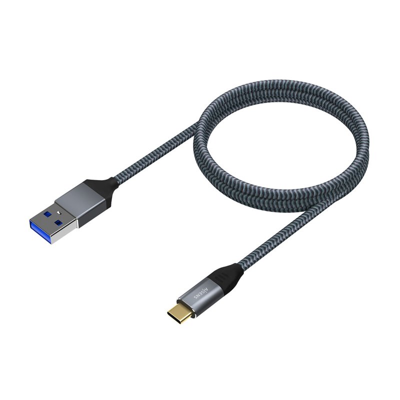 Image secondaire de Aisens A107-0630 câble USB 0,5 m USB 3.2 Gen 2 (3.1 Gen 2) USB C USB A Gris