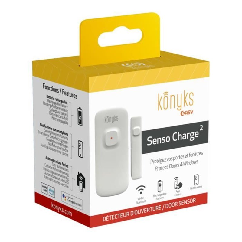 Détecteur d'Ouverture de Portes et Fenêtres Konyks Senso Charge 2 Wi-Fi 2,4 GHz