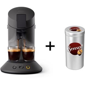 Machine à café dosette SENSEO Original Plus CSA210/63 noir + Canister 