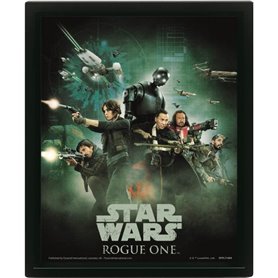 Poster cadre 3D lenticulaire Pyramid Star Wars Rogue - One Rebel Soldi