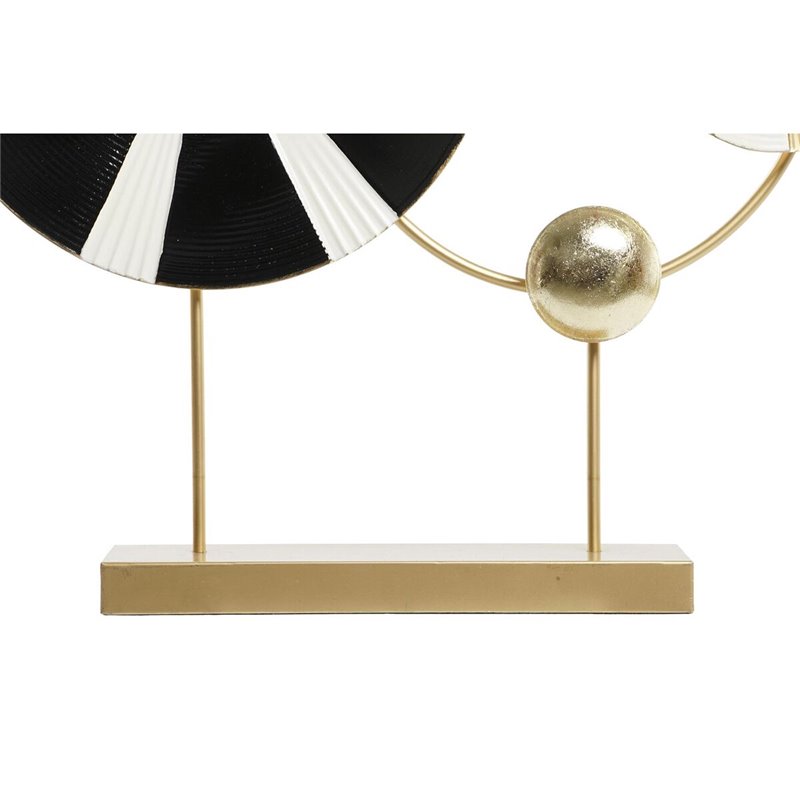 Image secondaire de Figurine Décorative DKD Home Decor Noir Doré Métal Moderne (62 x 9 x 61,6 cm)