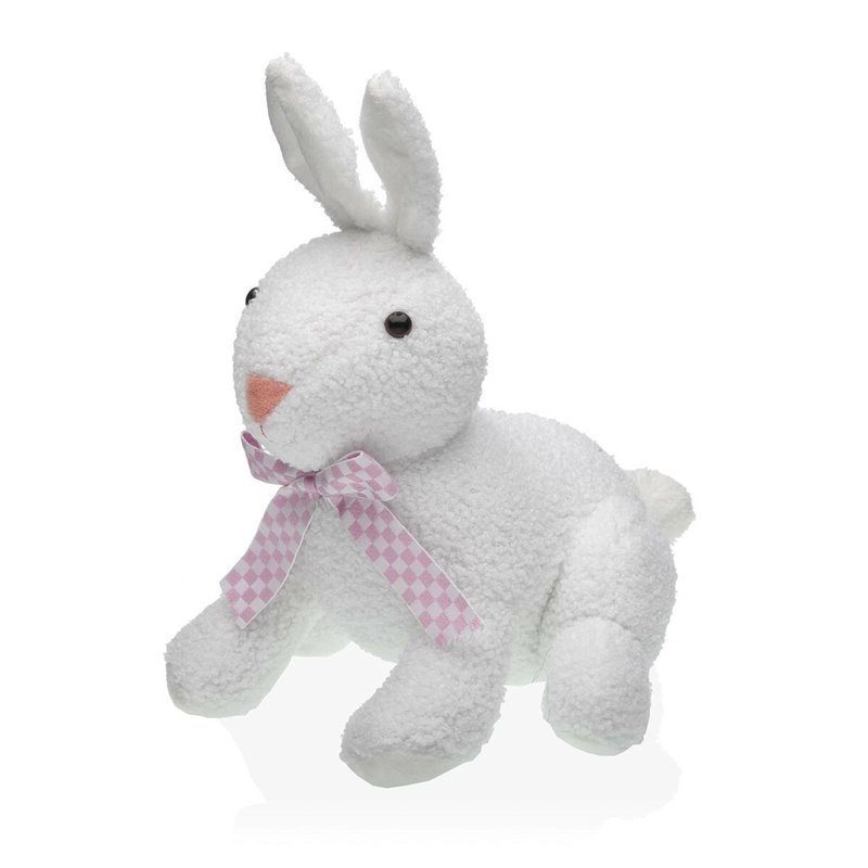 Support de porte Versa Lapin Blanc Textile 12 x 34 x 27 cm