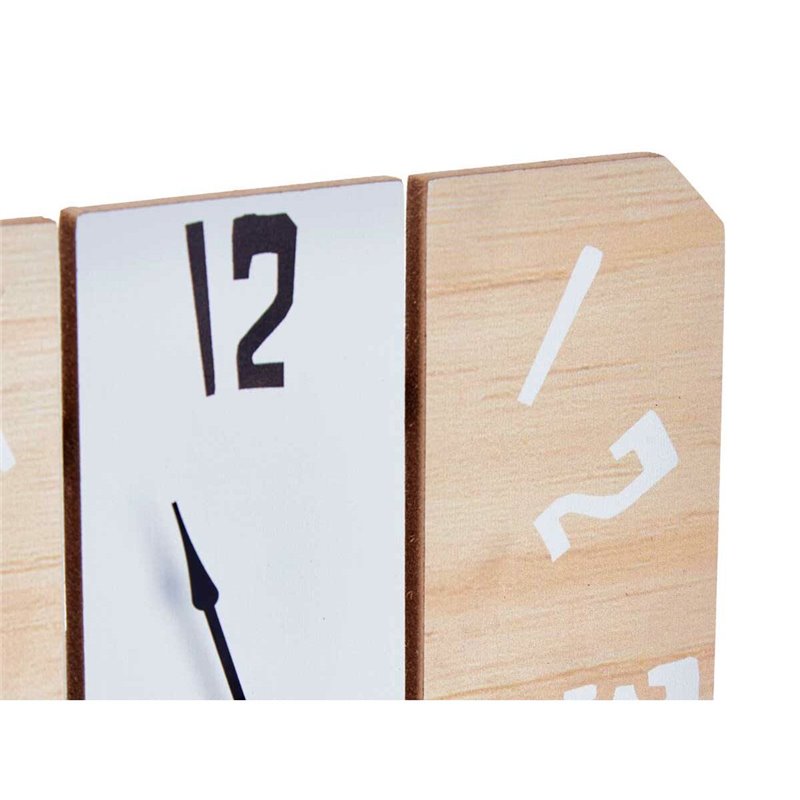 Image secondaire de Horloge de table Blanc Métal Bois MDF 22 x 28 x 7 cm (6 Unités)