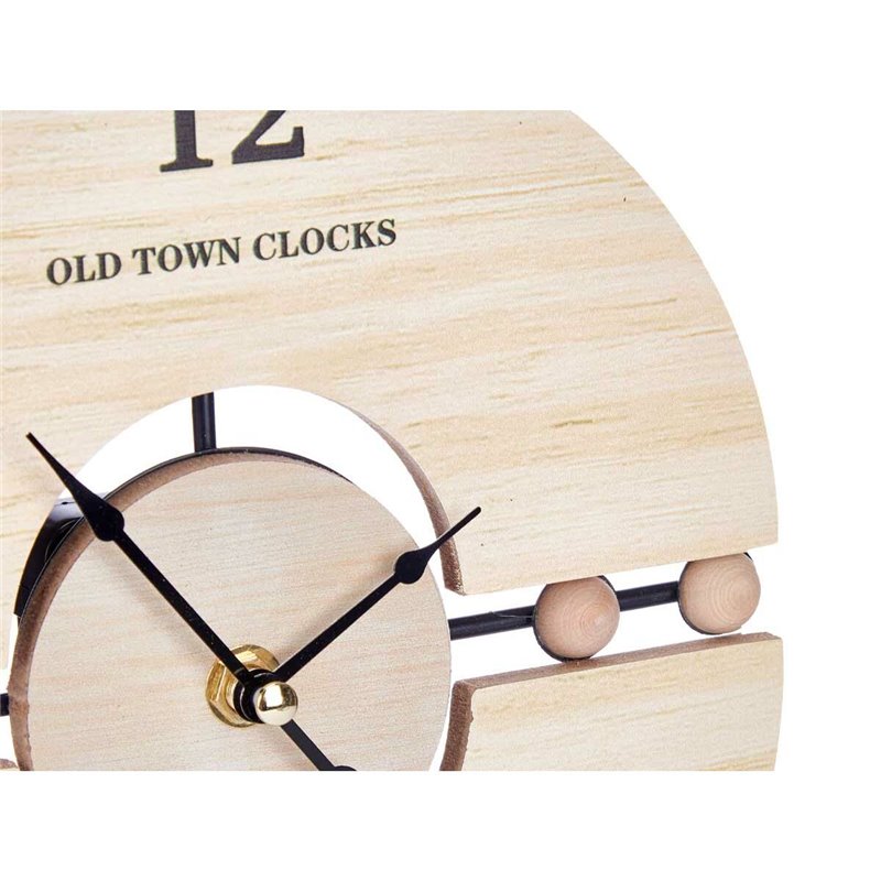 Image secondaire de Horloge de table Balles Noir Métal Bois MDF 20,5 x 26,5 x 7 cm (6 Unités)