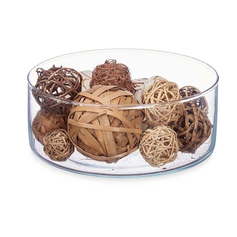 Image secondaire de Jeu de boules décoratives Blanc Marron (12 Unités)