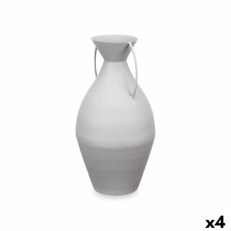 Vase Gris Acier 22 x 43 x 22 cm (4 Unités)