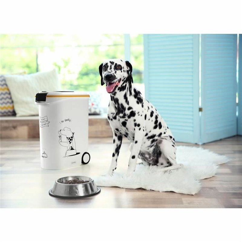 Image secondaire de Boîte d'aliments pour animaux Curver 794096 Avec des roues Blanc Plastique 20 kg 54 L 49,3 x 27,8 x 60,5 cm