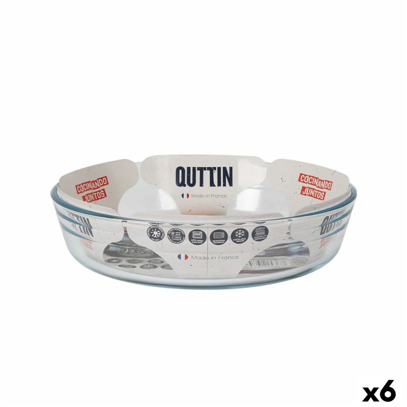 Plat de Four Quttin verre 1,7 L ø 23 x 5,3 cm (6 Unités)