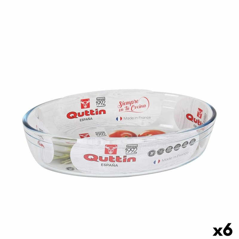 Plat de Four Quttin verre Oblongue 1,8 L 26,2 x 17,8 x 6,1 cm (6 Unités)