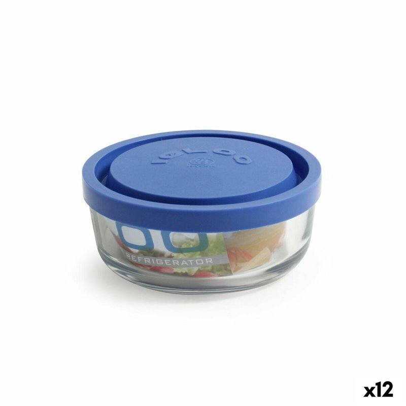 Panier-Repas rond avec couvercle Borgonovo Igloo Bleu 320 ml ø 11 x 5 cm (12 Unités)