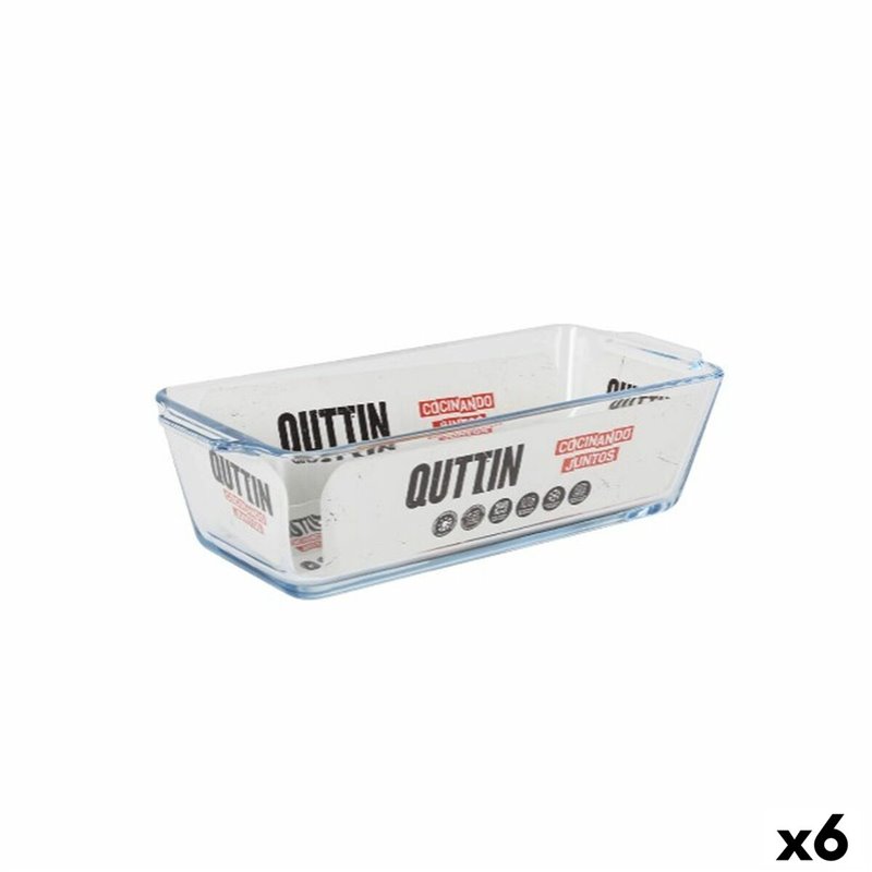 Plat de Four Quttin verre Rectangulaire 825 ml 23,1 x 10 x 6,1 cm (6 Unités)