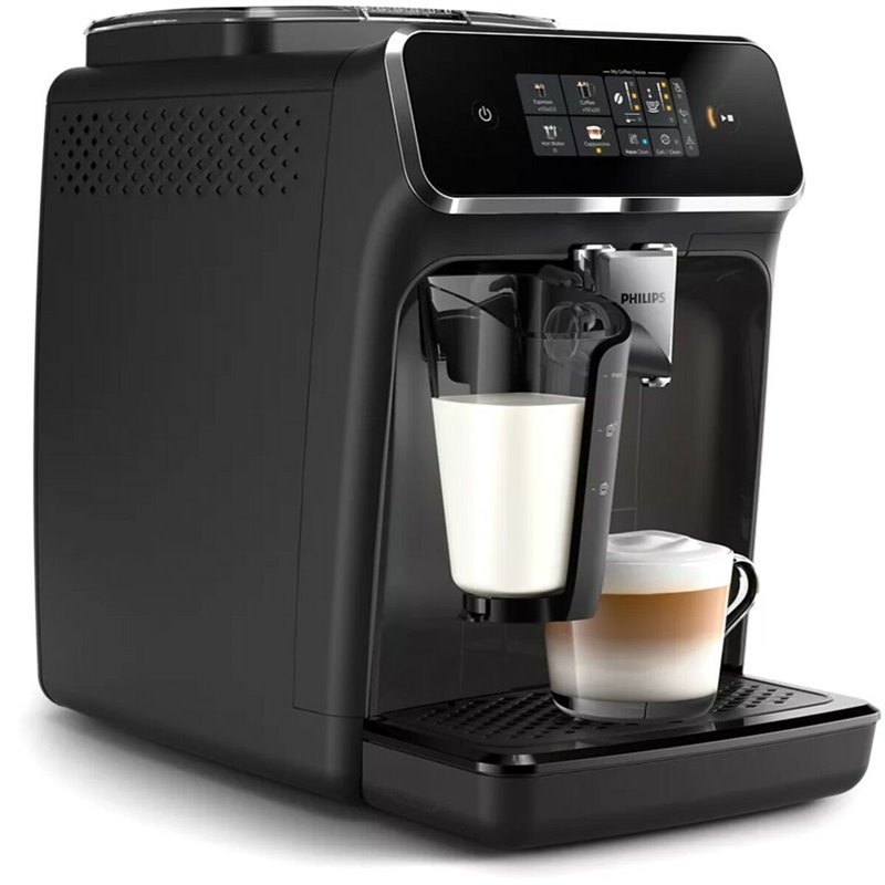 Philips Série 2300 SilentBrew Noir / Gris perle EP2334/10 Machine expresso broyeur, 4 boissons carafe LatteGo