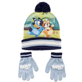 Bonnet et gants Bluey Bleu (Taille unique)