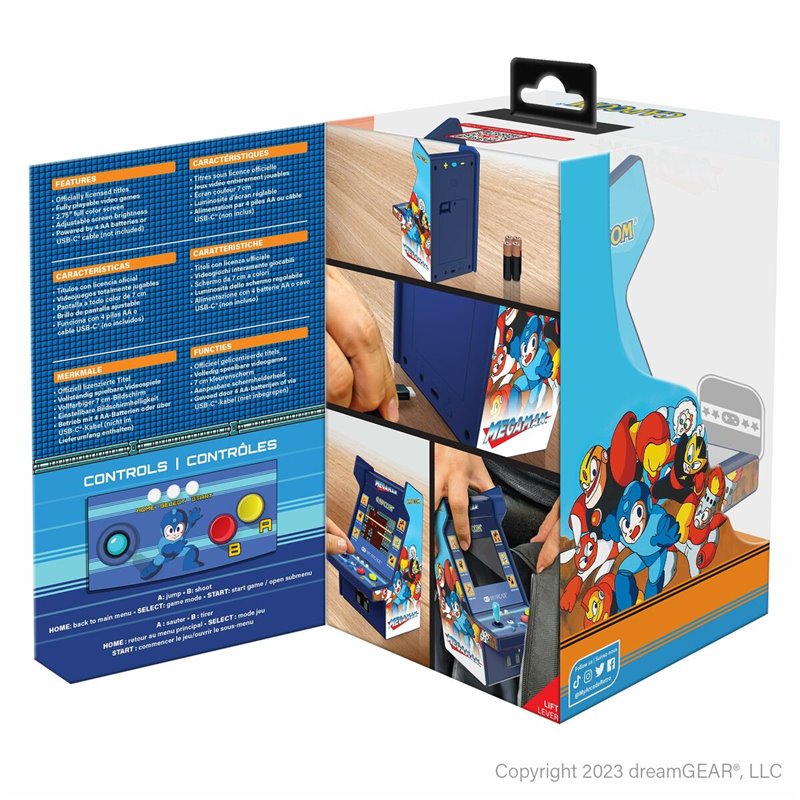 Image secondaire de Console de Jeu Portable My Arcade Micro Player PRO - Megaman Retro Games Bleu