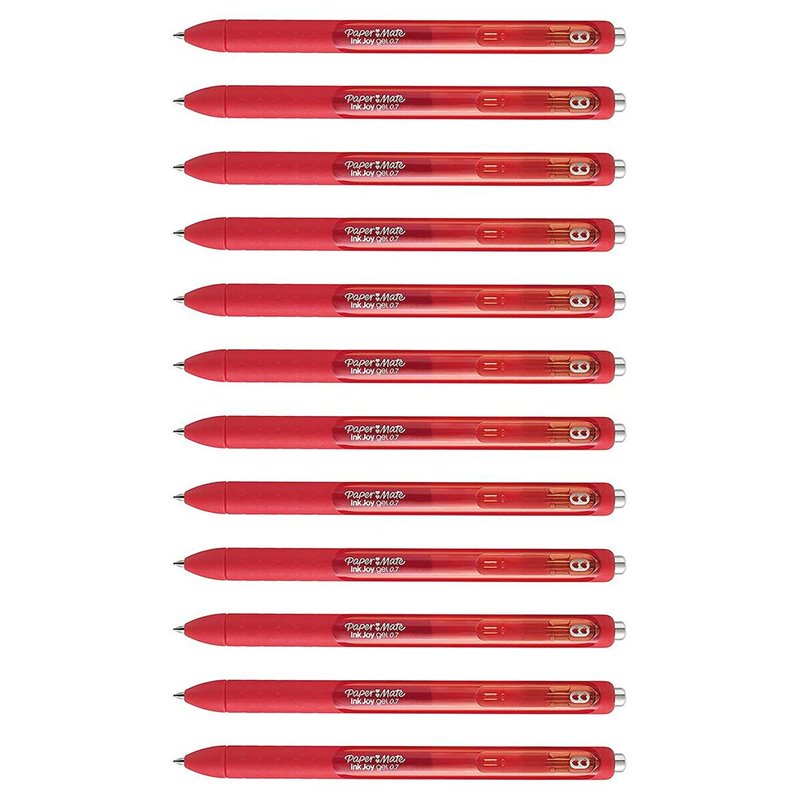 Stylo gel Paper Mate InkJoy Gel Rouge 12 Unités