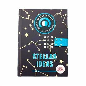 Journal avec code secret Roymart Stellar Ideas 15 x 20,5 x 3 cm
