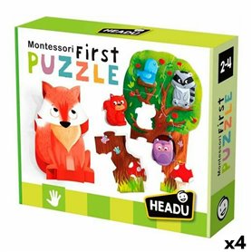 Puzzle HEADU Montessori Forêt (4 Unités)