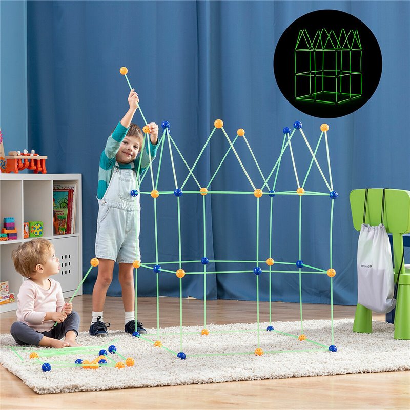 Kit de Construction de Fort pour Enfants Builkitt InnovaGoods 155 Pièces