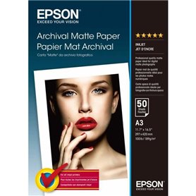 EPSON Papier 50 feuilles mat Archival - A3 189g/m² - 29,7 x 42 cm - Co