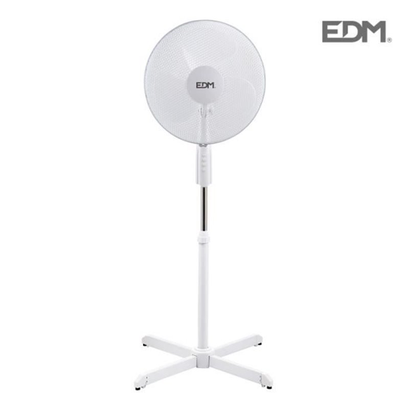 Ventilateur sur Pied EDM Blanc 50 W 55 W