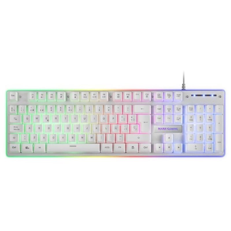 Image secondaire de Clavier et Souris Gaming Mars Gaming MCPXWES Blanc Espagnol Qwerty Qwerty LED RGB