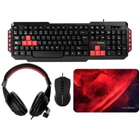 Pack Keyboard-mouse-pad-headset Mars Gaming Mrcp1 Kit 4 Sur 1 Clavier 