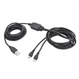Trust GXT 222 3.5m USB A 2 x Micro-USB B noir câble USB