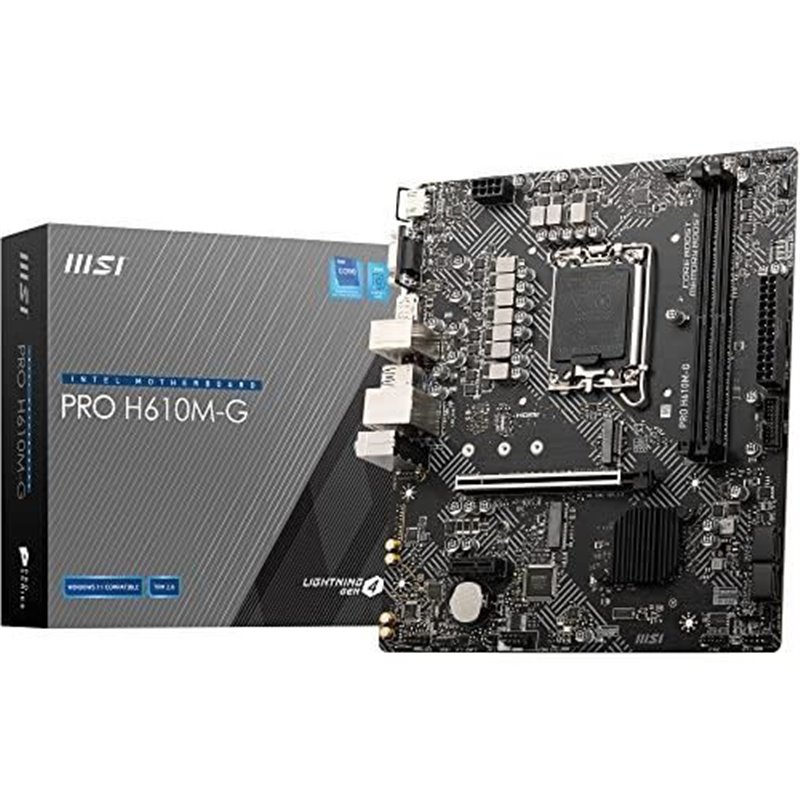 MSI PRO H610M-G carte mère Intel H610 LGA 1700 micro ATX