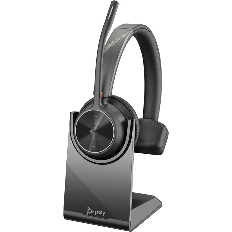 Poly Micro-casque Voyager 4310 certifié Microsoft Teams + dongle BT700 + base de chargement