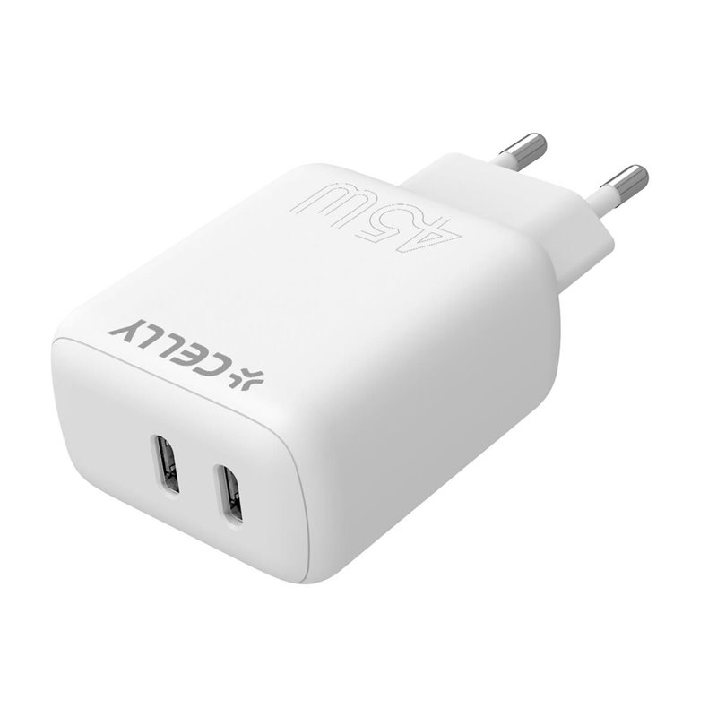 Image secondaire de Chargeur mural Celly TC2USBC45WWH Blanc 45 W
