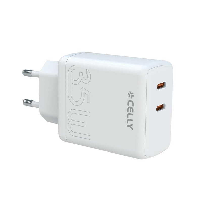 Image secondaire de Chargeur mural Celly TC2USBC35WWH Blanc