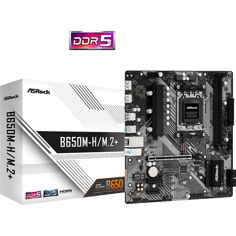 Image secondaire de Carte Mère ASRock B650M-H/M.2+ AMD B650 AMD AM5