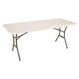 Lifetime - Table pliante rectangulaire (beige) 183cm pour 8 personnes