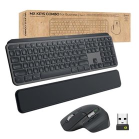 Logitech MX Keys combo for Business Gen 2 keyboard Mouse included RF W