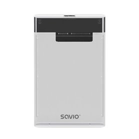 SAVIO Boîtier externe 2,5`` pour disque dur-SSD, USB 3.0, transparent,