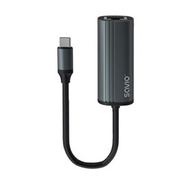 SAVIO Adaptateur USB-C 3.1 Gen.1 (M) vers RJ-45 Gigabit Ethernet (F), 