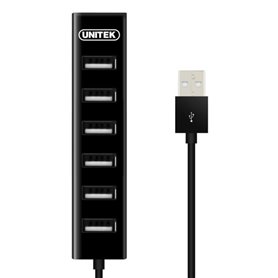 Hub  USB 2.0 à 7 ports UNITEK Y-2160  Noir